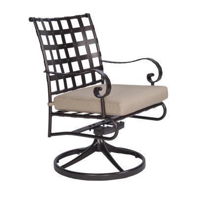 Swivel Rocker Dining Arm Chair with Trim
