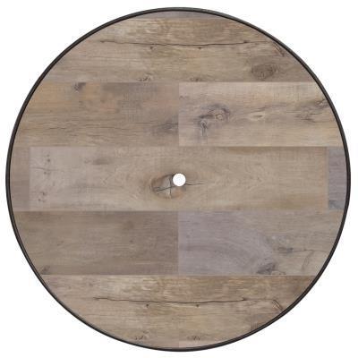 42" Round Dakota Series Porcelain Table Top With Aluminum Rim with 1.625" Umbrella Hole