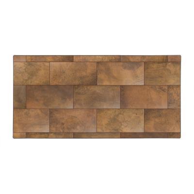 42X72" City Series Porcelain Table Top With Aluminum Rim with 1.625" Umbrella Hole