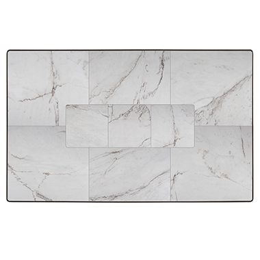 36x58" Fresco Table Top w/ Aluminum Rim with 1.625 umbrella hole