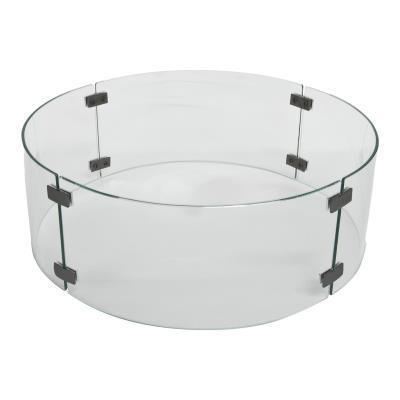 Small Round Glass Fire Pit Guard