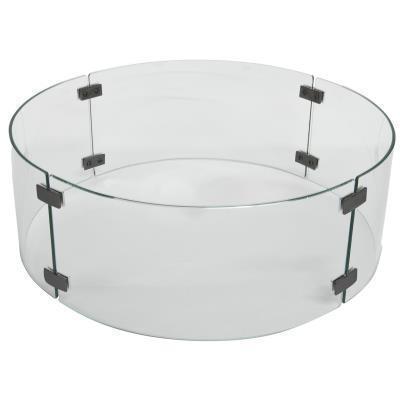 Large Round Glass Fire Pit Guard