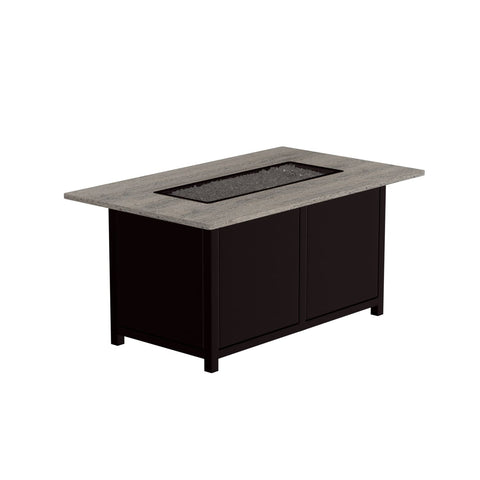 30"x50" RECT. Volante Chat Aluminum Fire Pit Electronic