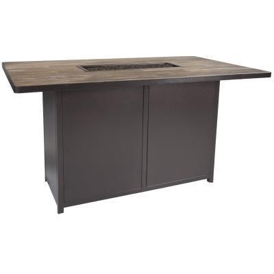 42"x72" RECT. Elba Aluminum Fire Pit Electronic
