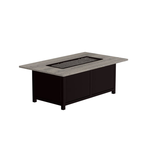 30"x50" RECT. Volante Occasional Aluminum Fire Pit Electronic