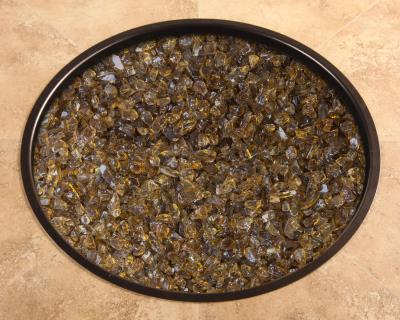 Amber 6 Lb. Crushed Fire Glass Kit