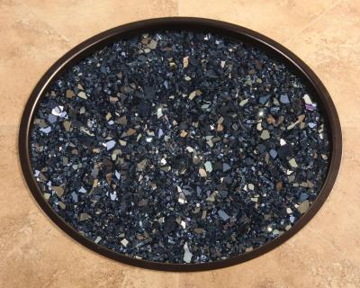 Black 6 lbs. Crushed Fire Glass Kit