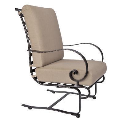 High-Back Spring Base Lounge Chair with Trim